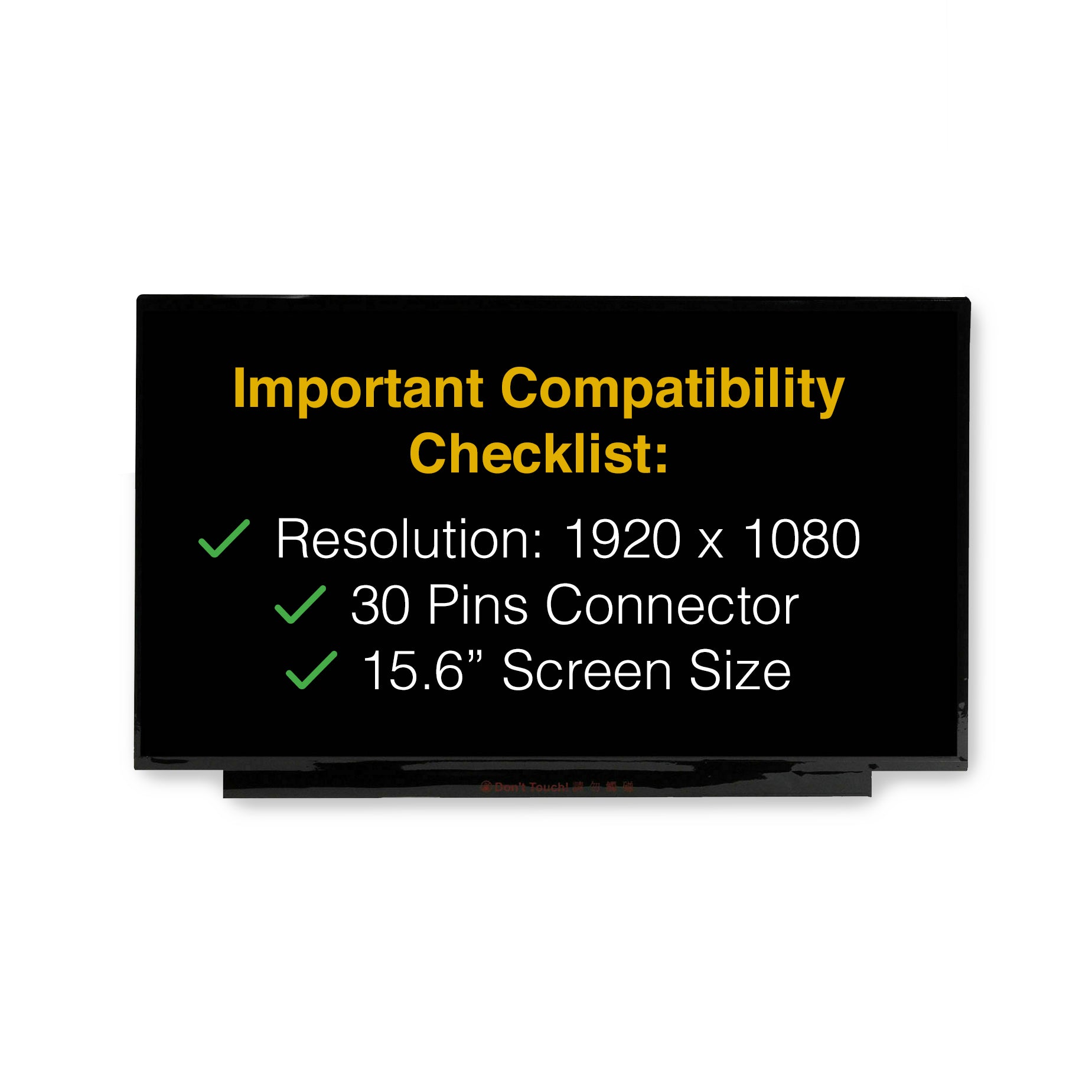 NV156FHM-N61 Screen Replacement 30 Pins LCD LED Display With Tools